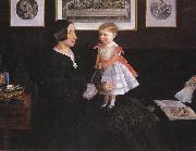 Sir John Everett Millais, Mrs James Wyatt Jnr and her Daughter